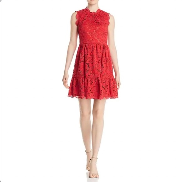 chinese dress ladies KATE SPADE Size XS Pink Polyester Lace Shift Dress
